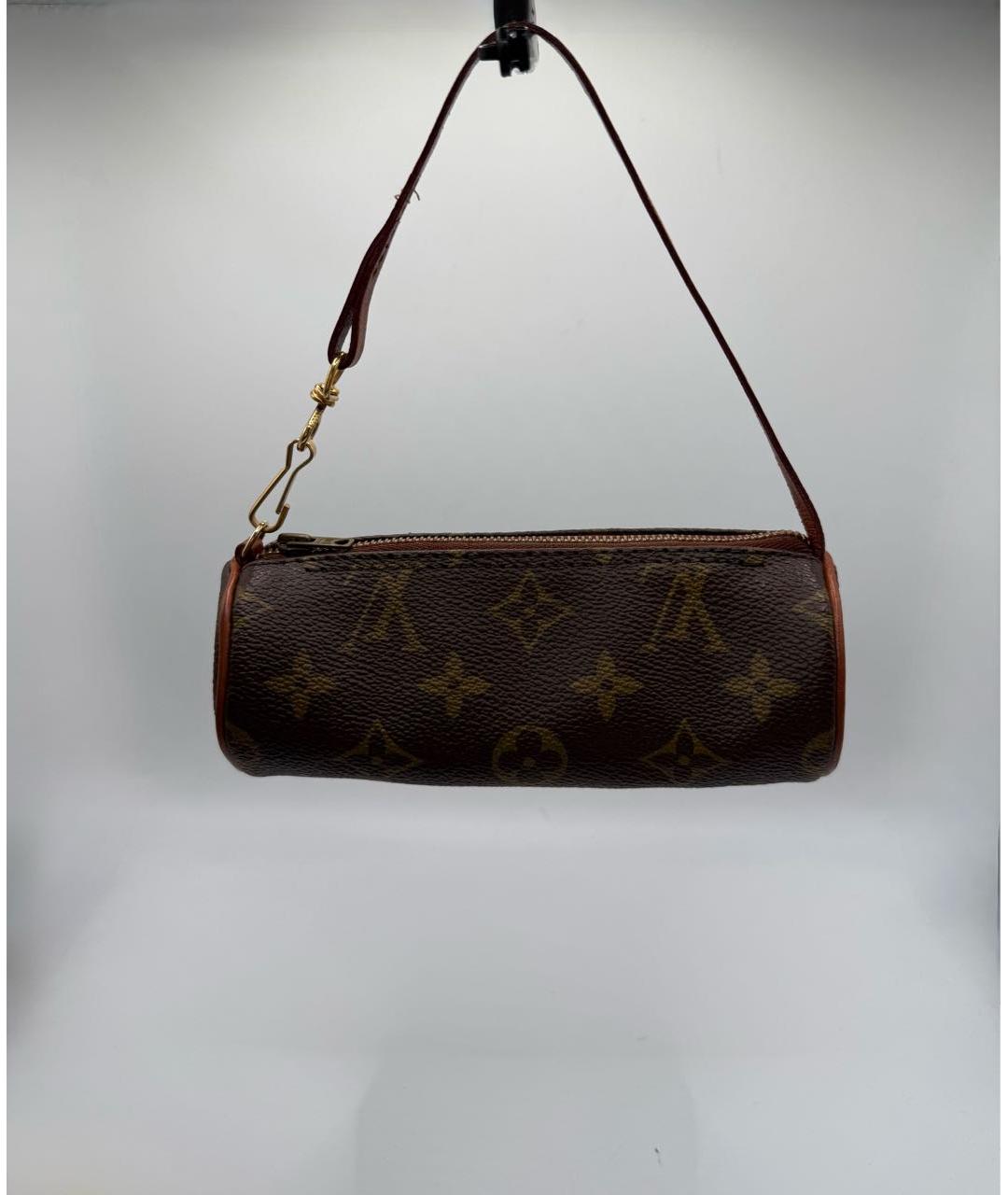 LOUIS VUITTON Коричневая сумка с короткими ручками из канвы, фото 4