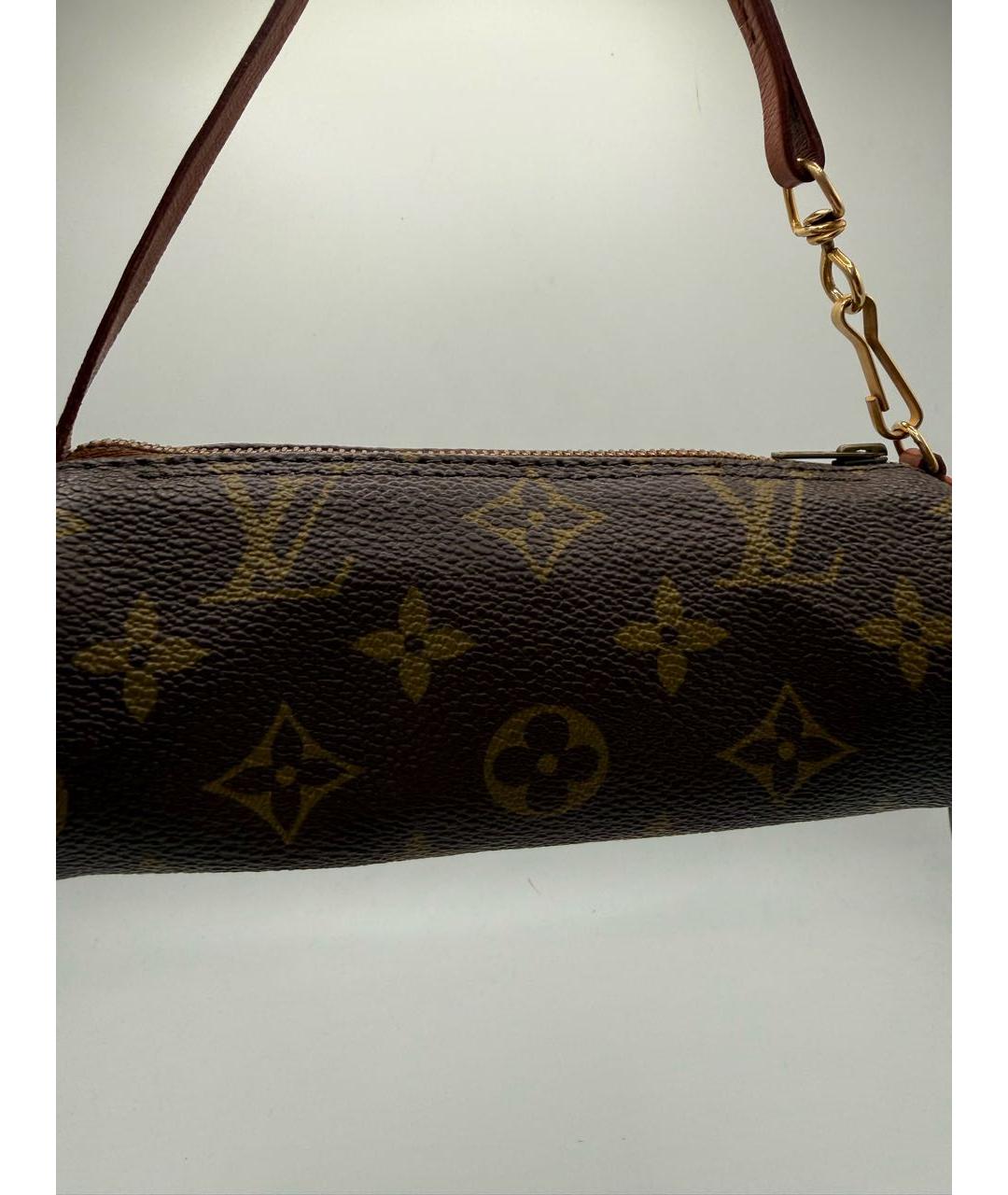 LOUIS VUITTON Коричневая сумка с короткими ручками из канвы, фото 2