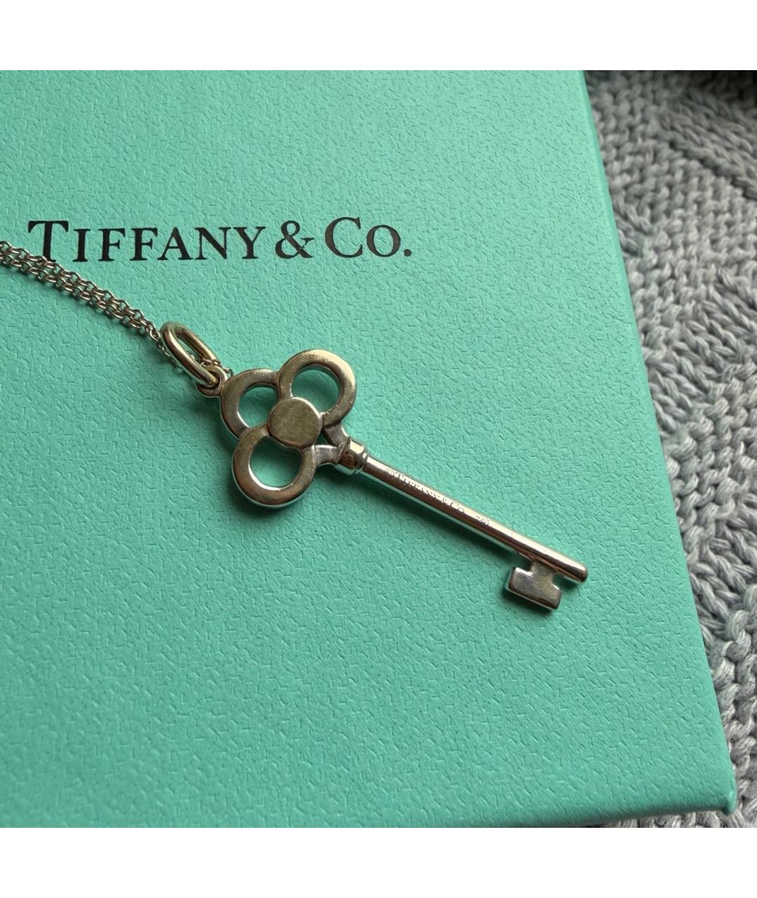 TIFFANY&CO Серая подвеска из белого золота, фото 7