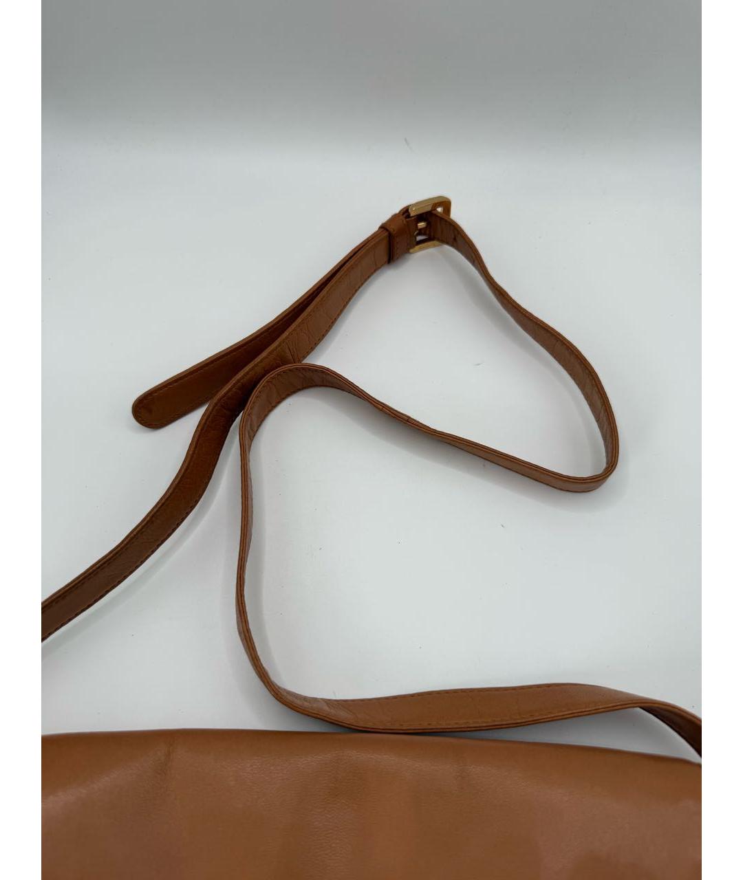 LOEWE Коричневая кожаная сумка через плечо, фото 5
