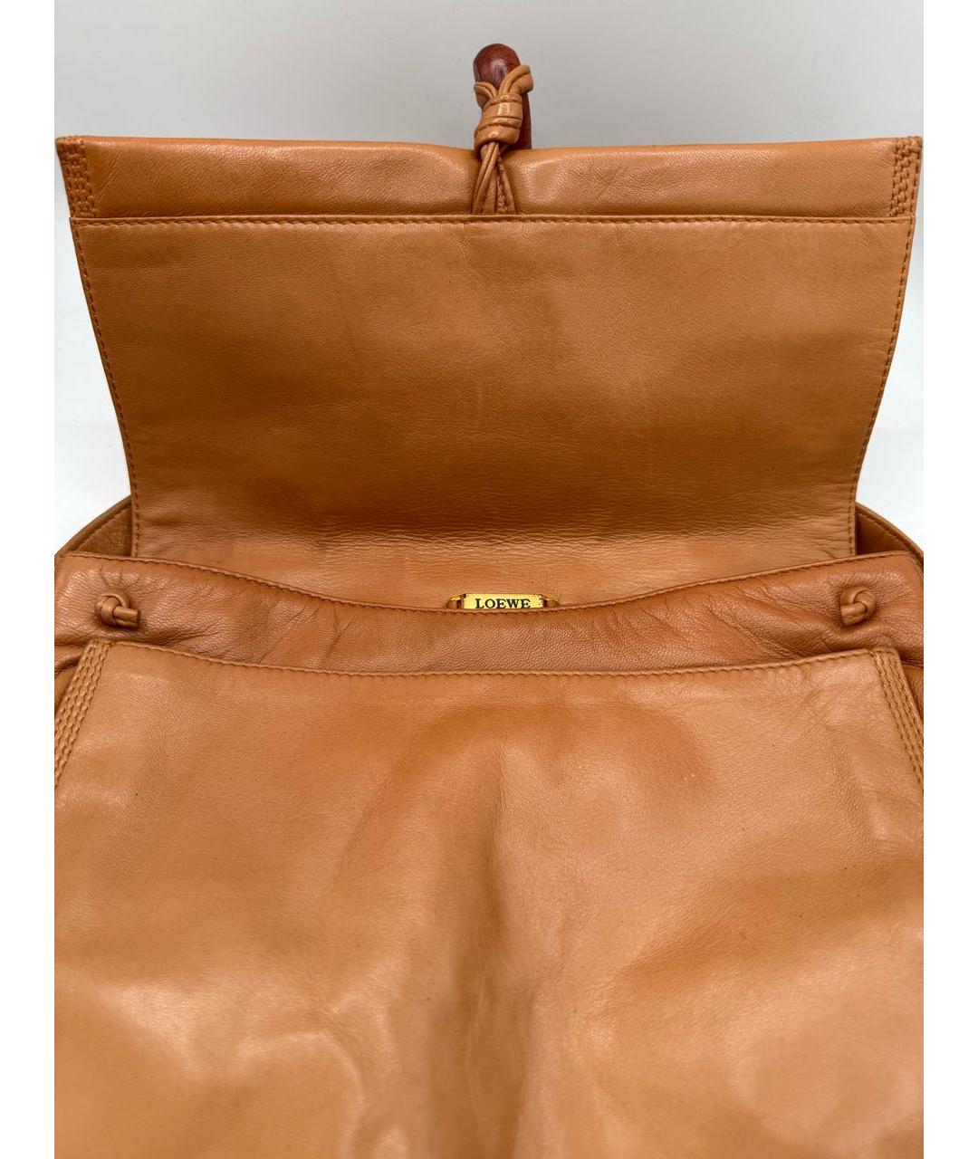 LOEWE Коричневая кожаная сумка через плечо, фото 7