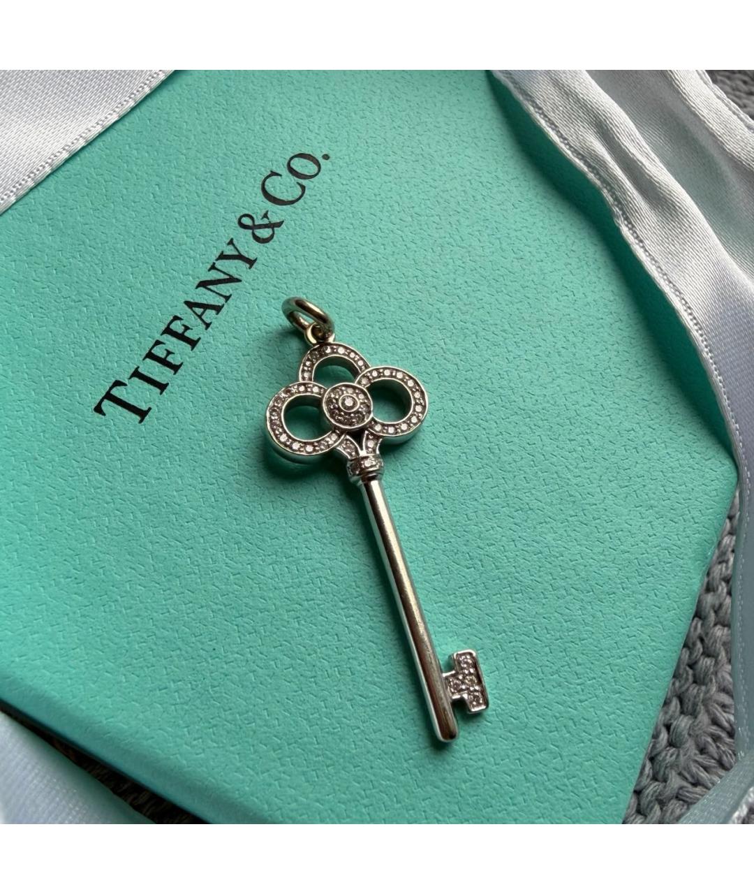 TIFFANY&CO Серый кулон из белого золота, фото 8