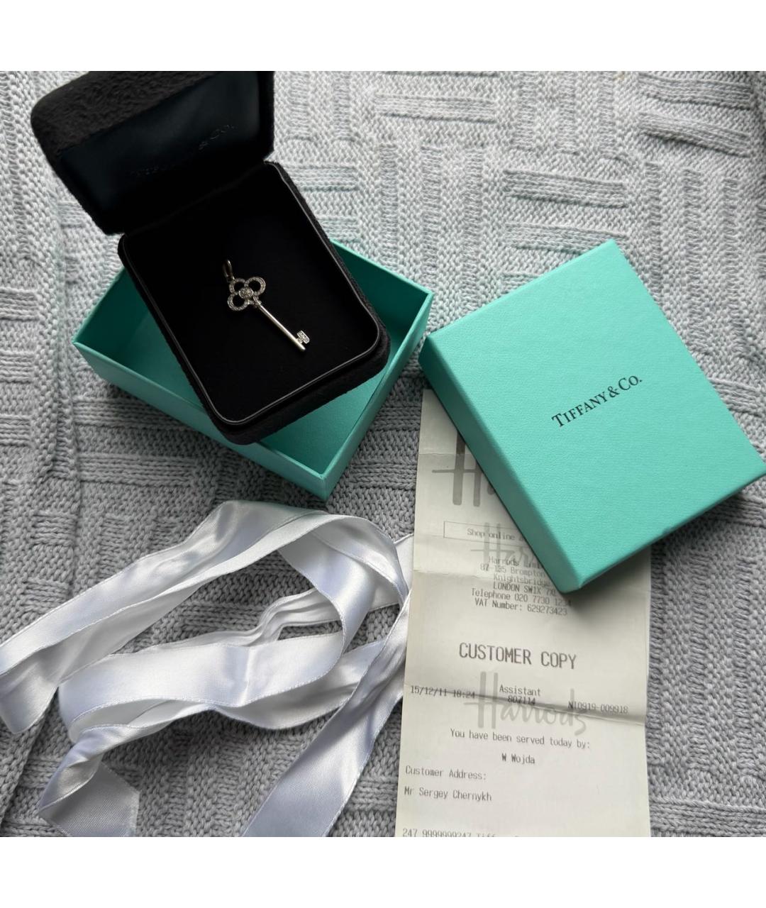 TIFFANY&CO Серый кулон из белого золота, фото 2