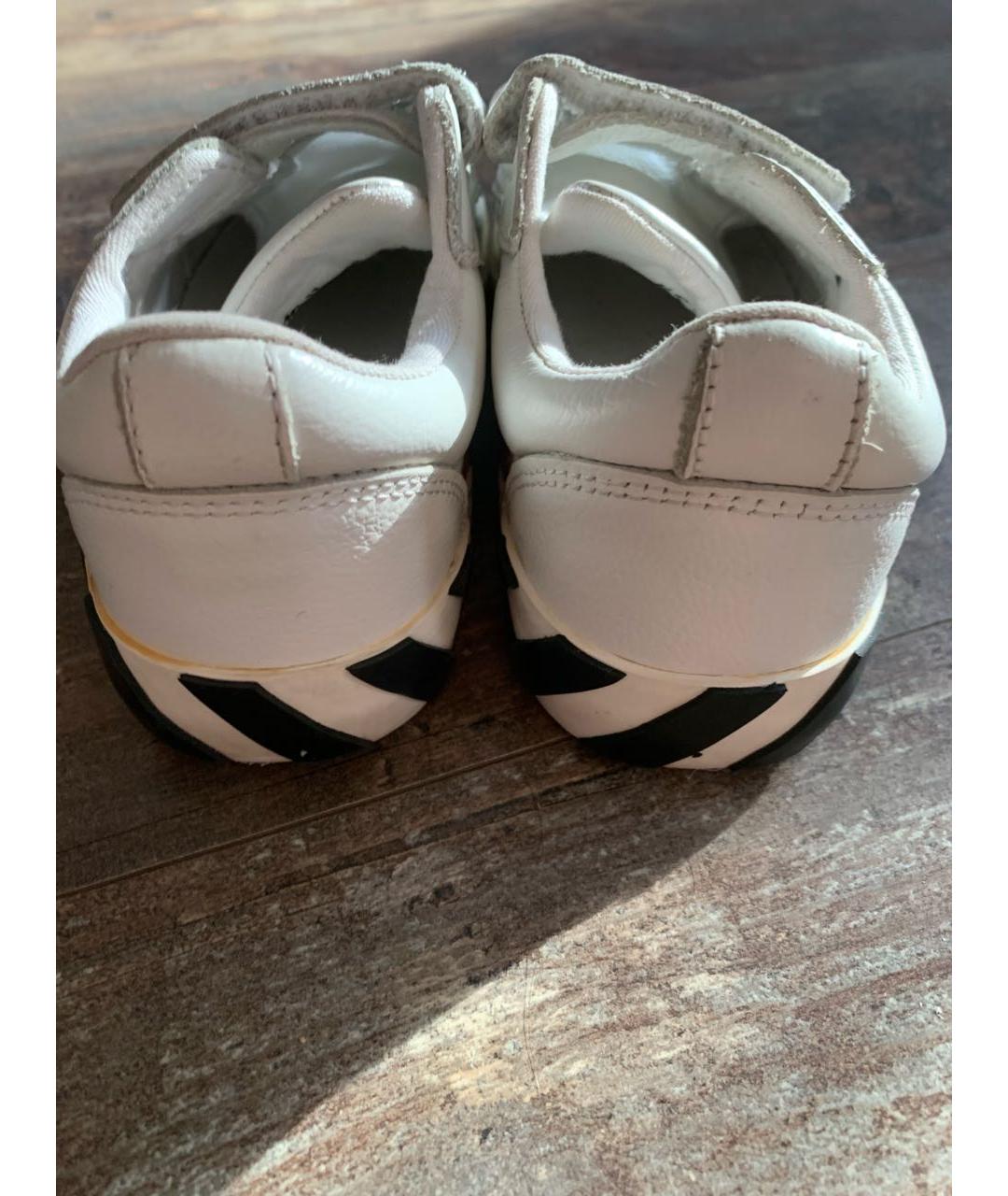 OFF-WHITE Белые кожаные кеды, фото 4