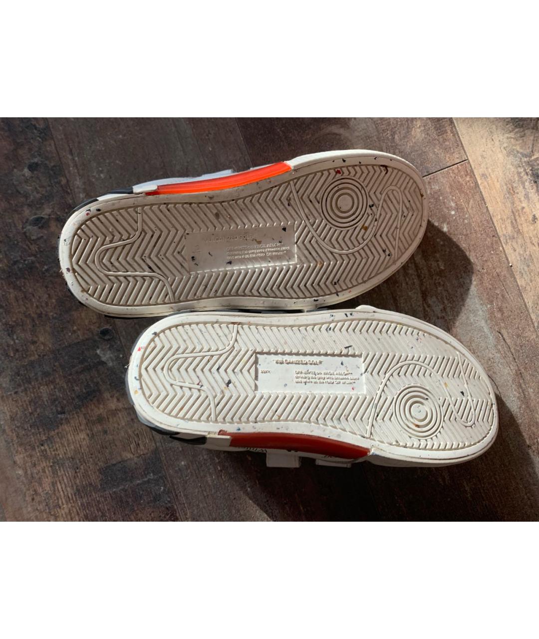 OFF-WHITE Белые кожаные кеды, фото 5