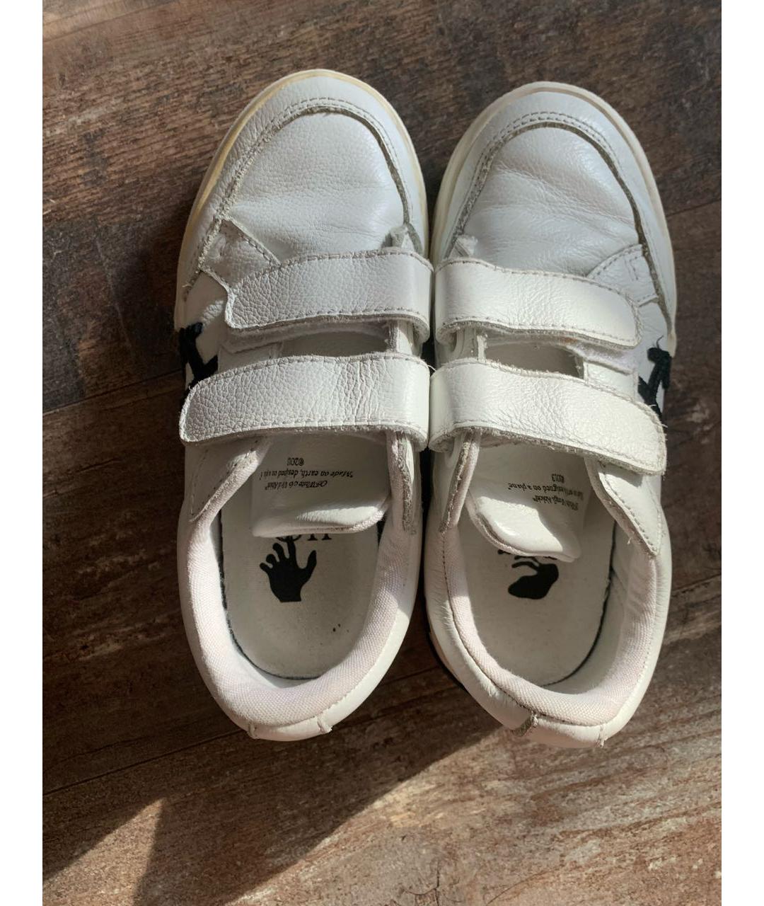 OFF-WHITE Белые кожаные кеды, фото 3