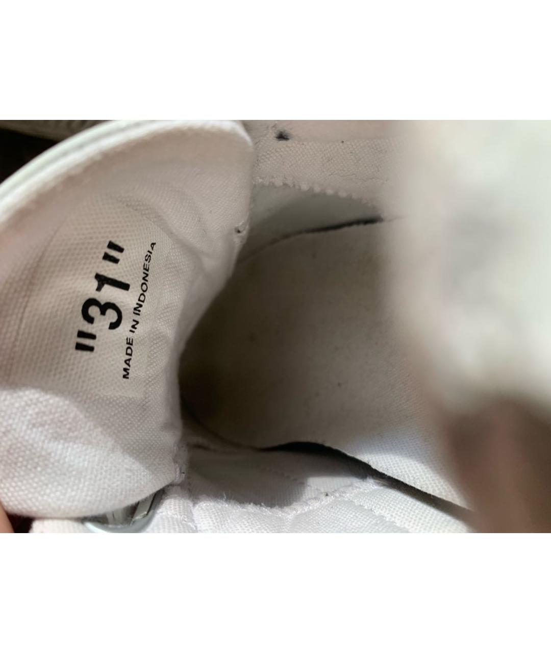 OFF-WHITE Белые кожаные кеды, фото 6