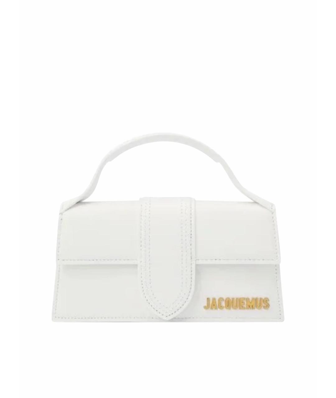 JACQUEMUS Белая кожаная сумка через плечо, фото 6