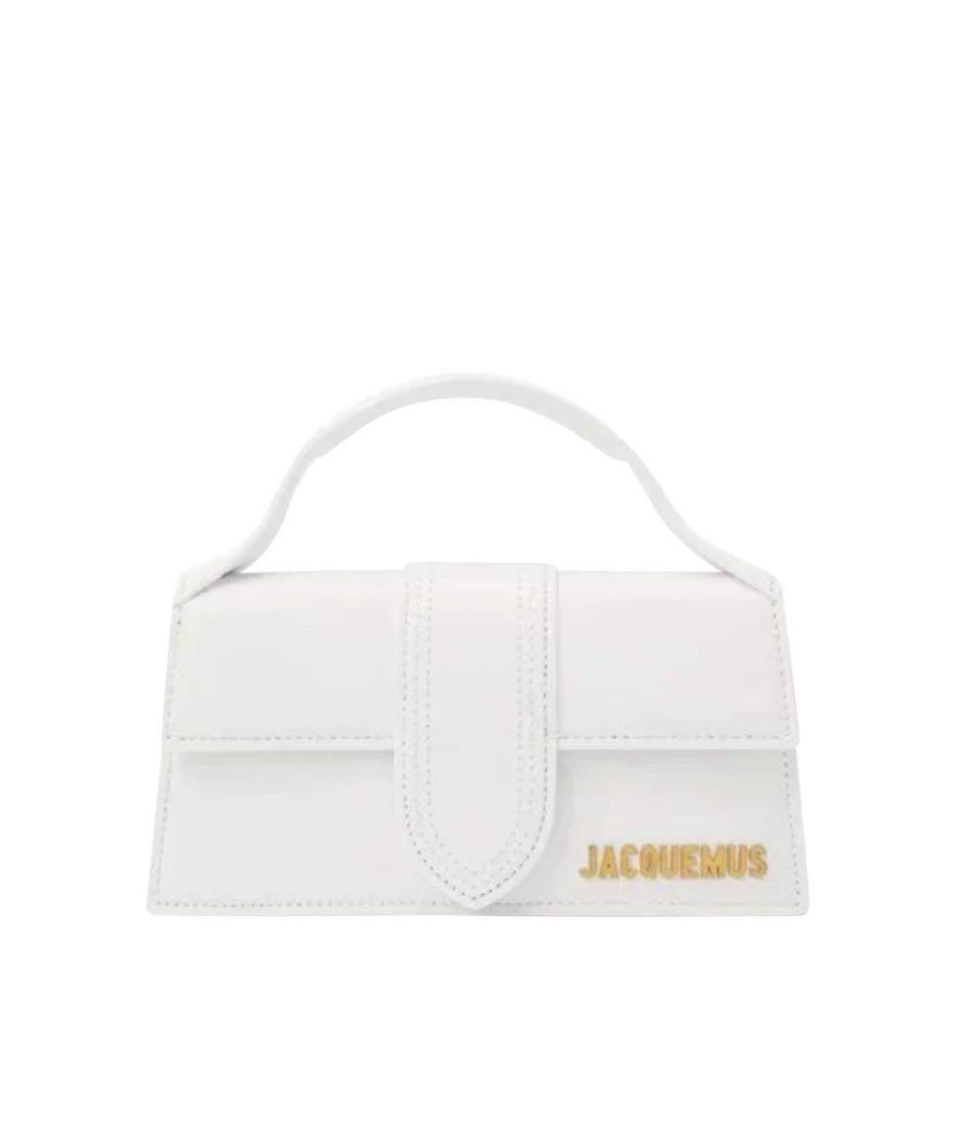 JACQUEMUS Белая кожаная сумка через плечо, фото 1
