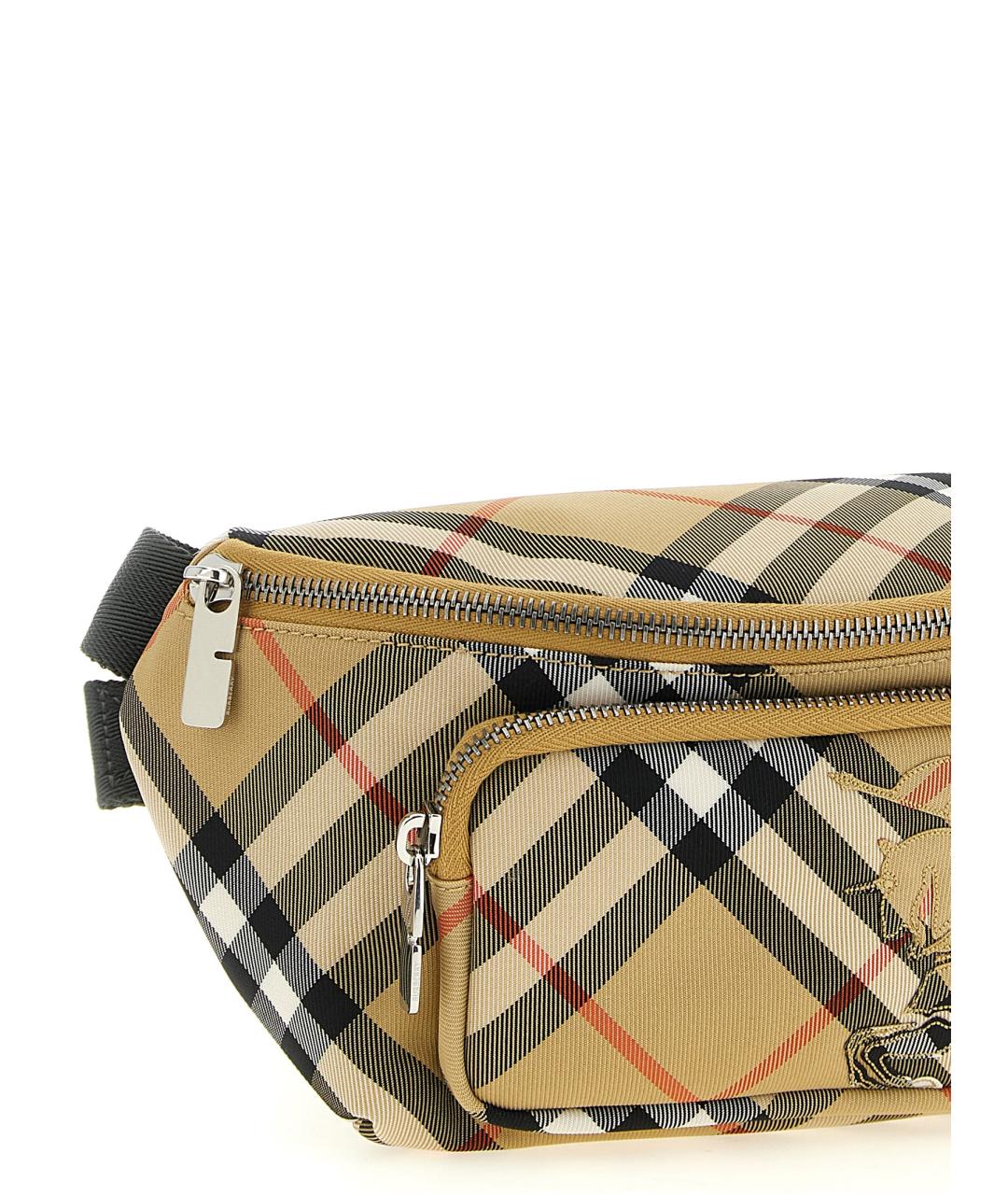 BURBERRY Бежевая тканевая поясная сумка, фото 3