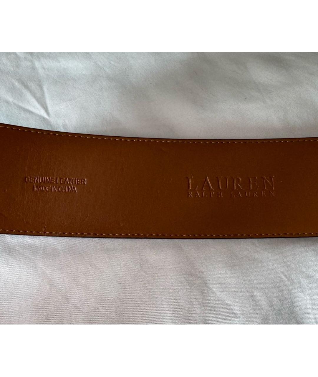 RALPH LAUREN Коричневый ремень из экзотической кожи, фото 4