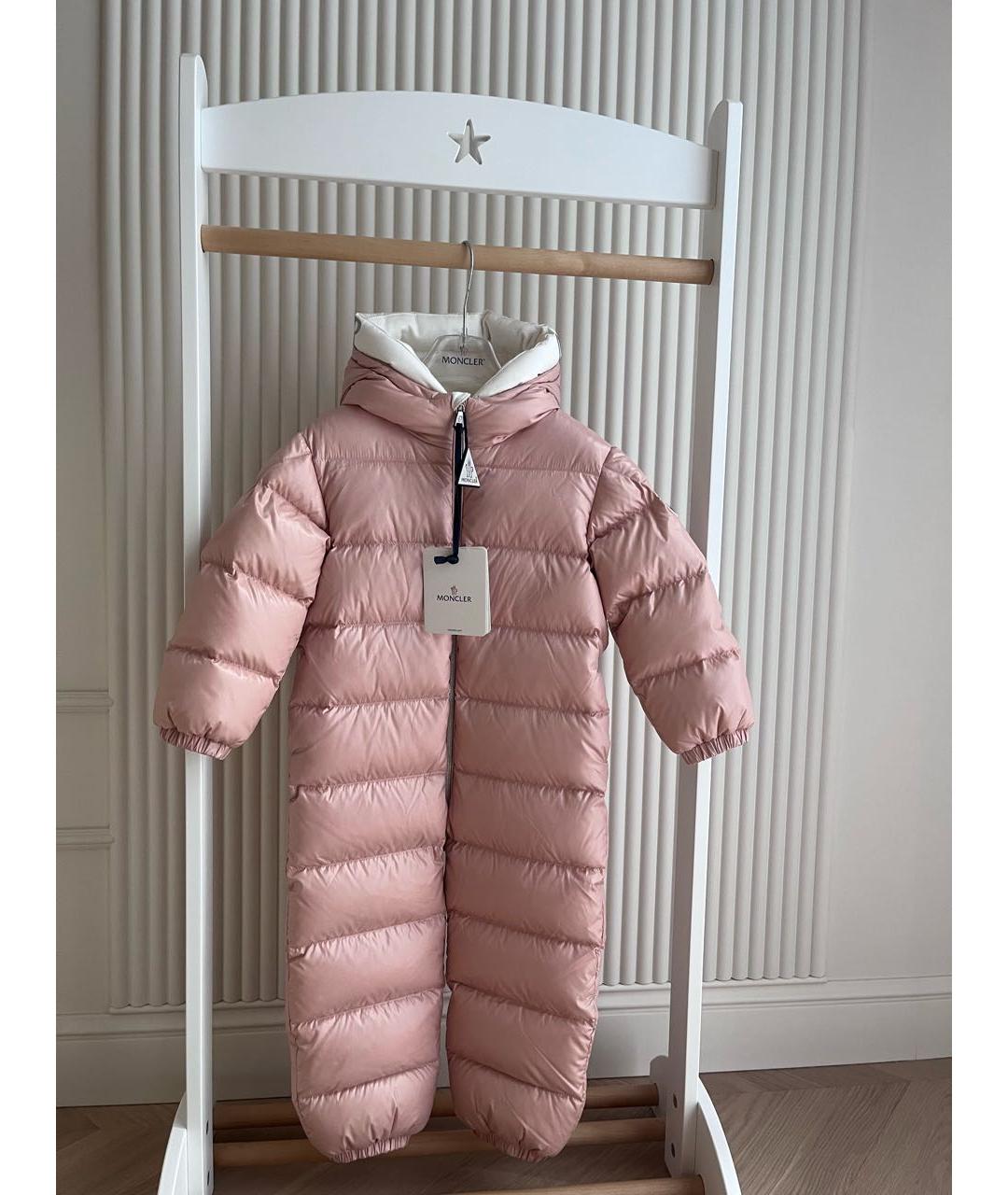 MONCLER Розовый комбинезон, фото 7