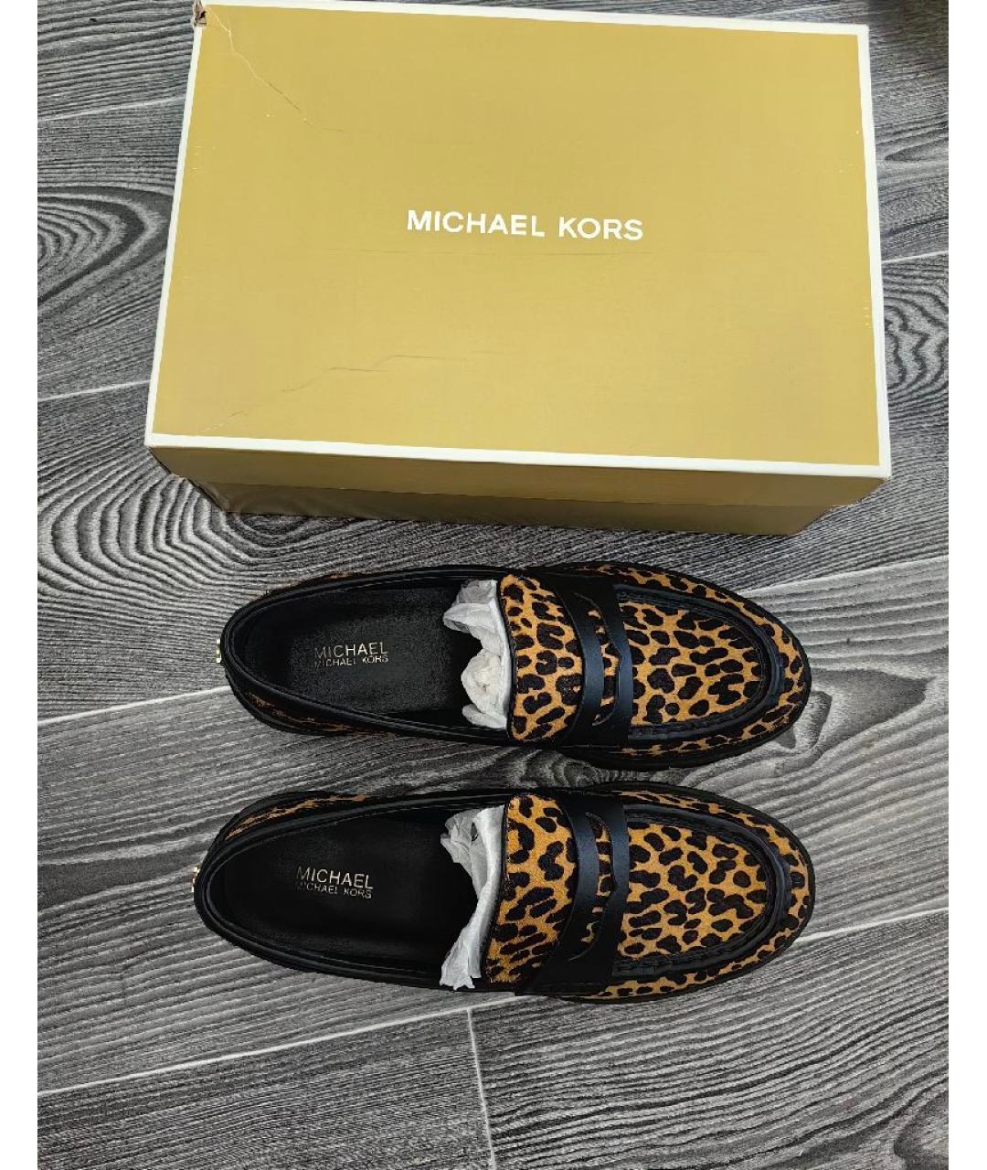 MICHAEL KORS Коричневые кожаные брогги и оксфорды, фото 8