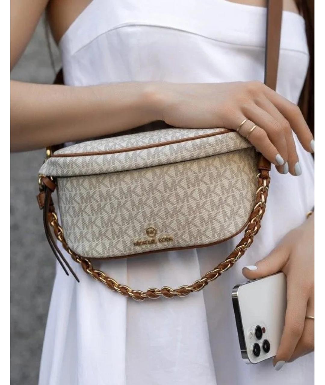 MICHAEL KORS Голубая поясная сумка, фото 4