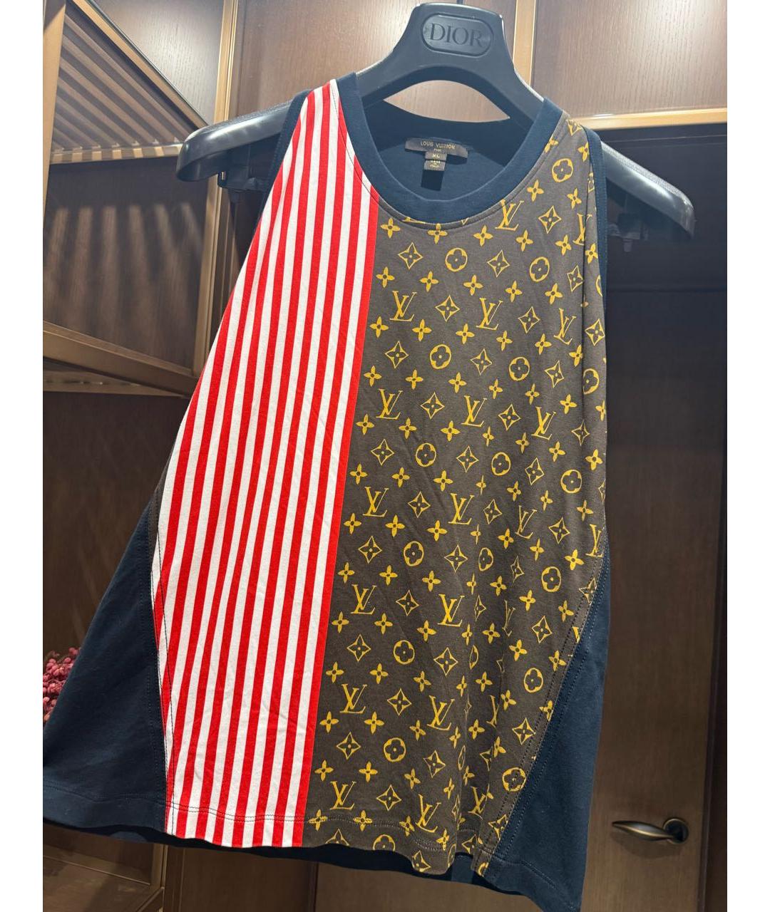 LOUIS VUITTON Мульти хлопковая майка, фото 4