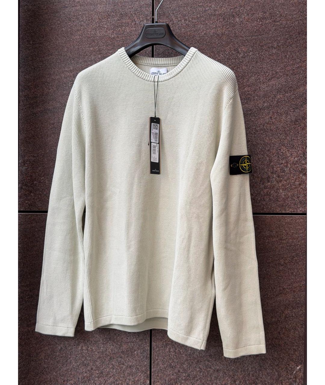 STONE ISLAND Зеленый хлопковый джемпер / свитер, фото 2