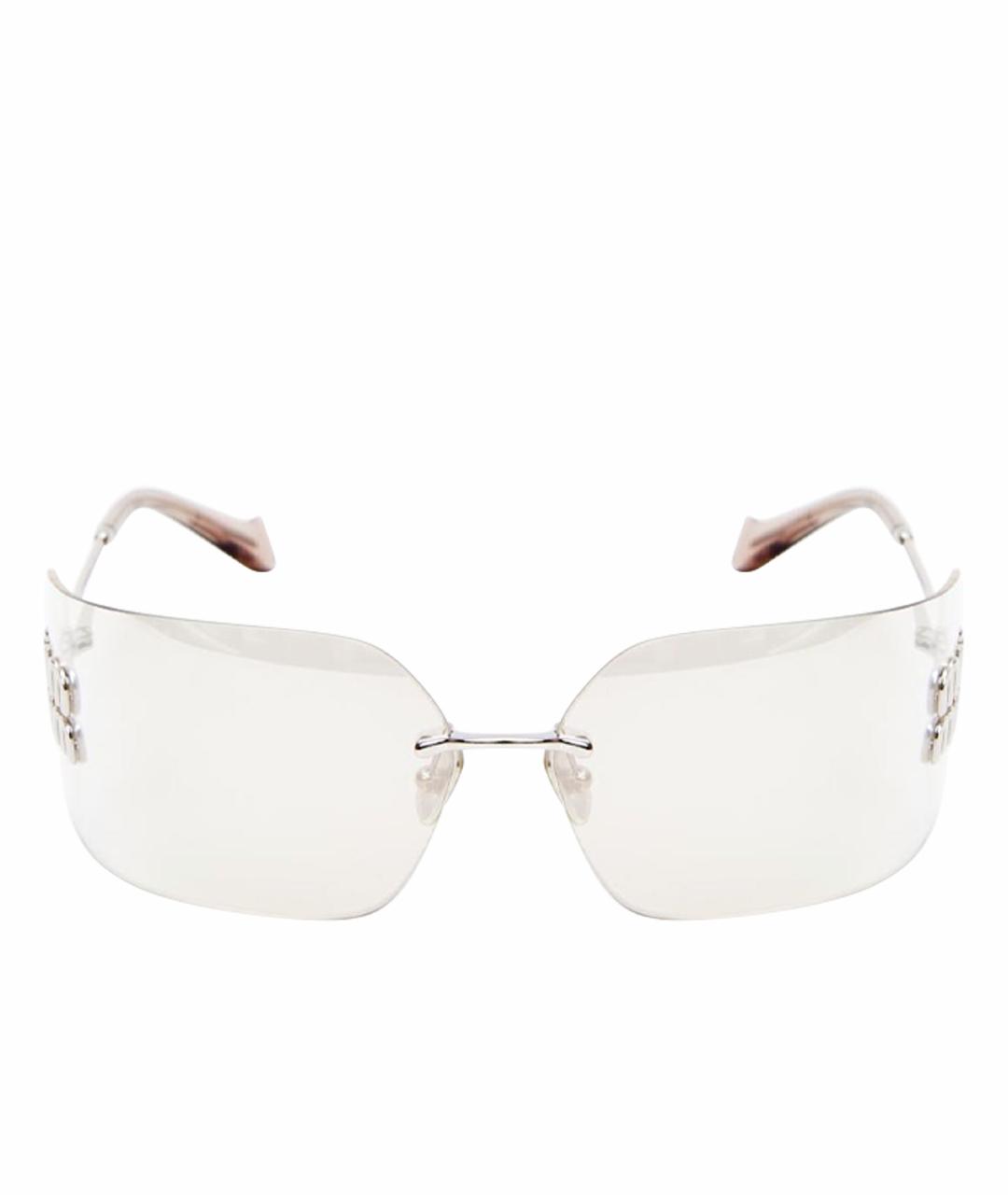 MIU MIU Бежевые пластиковые солнцезащитные очки, фото 1