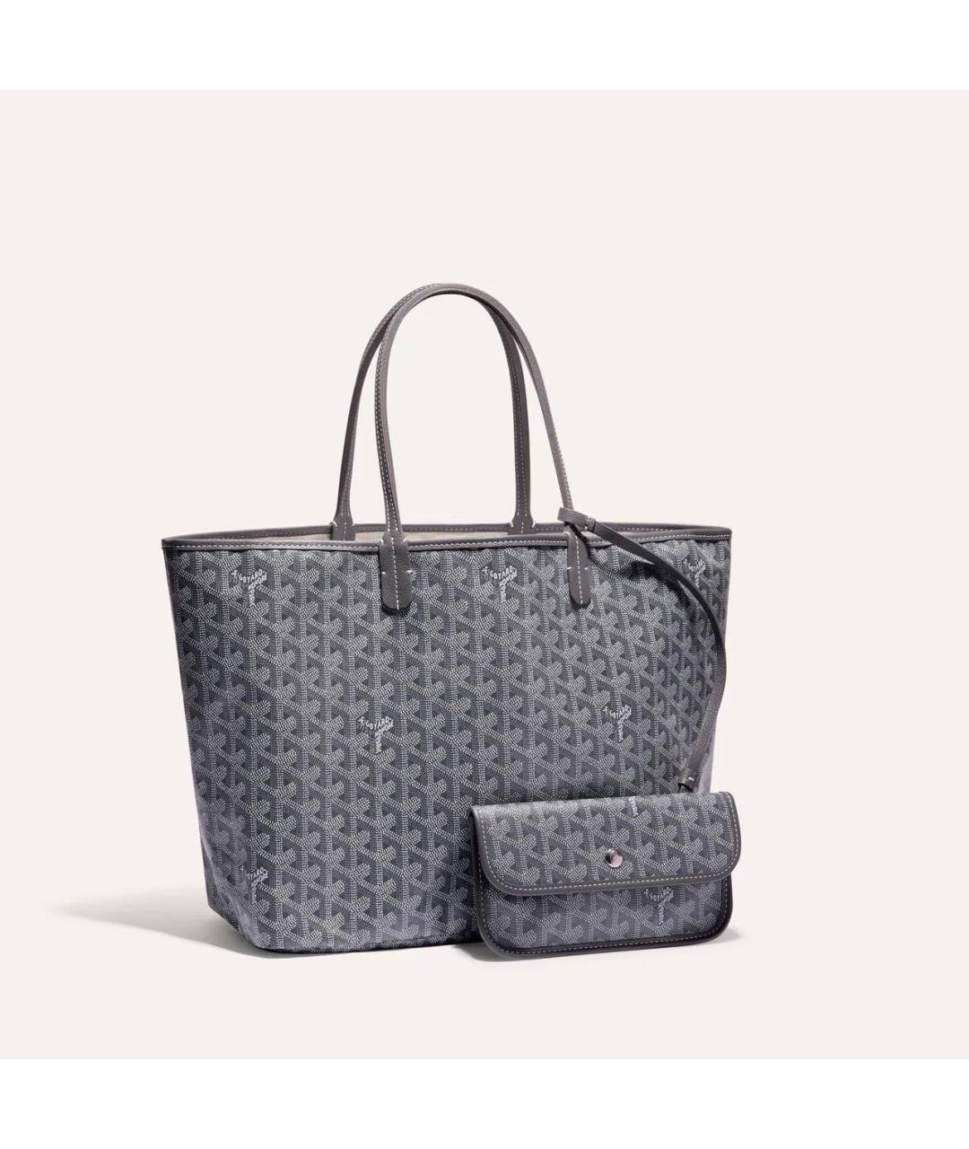 GOYARD Серая кожаная сумка тоут, фото 2