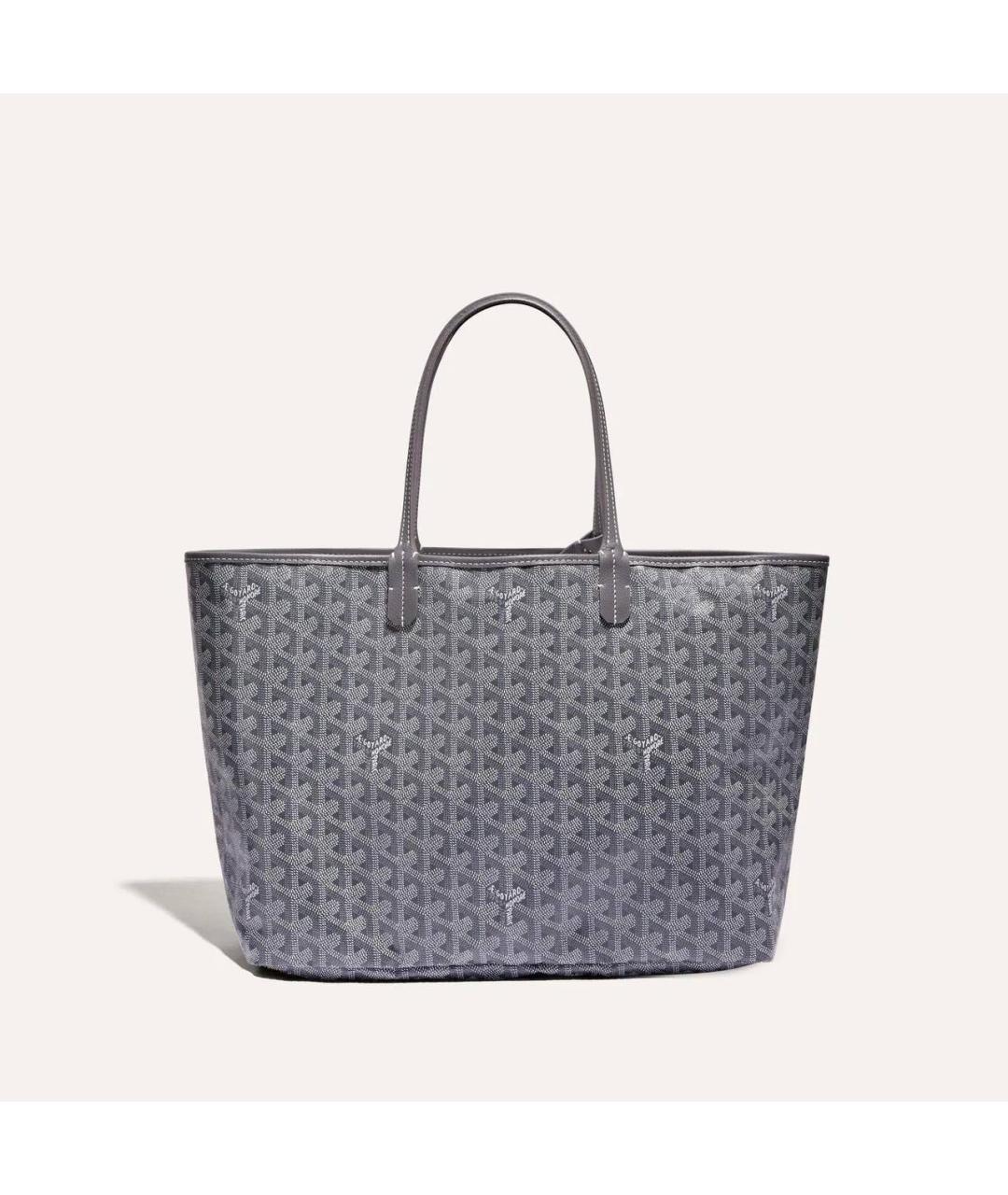 GOYARD Серая кожаная сумка тоут, фото 6