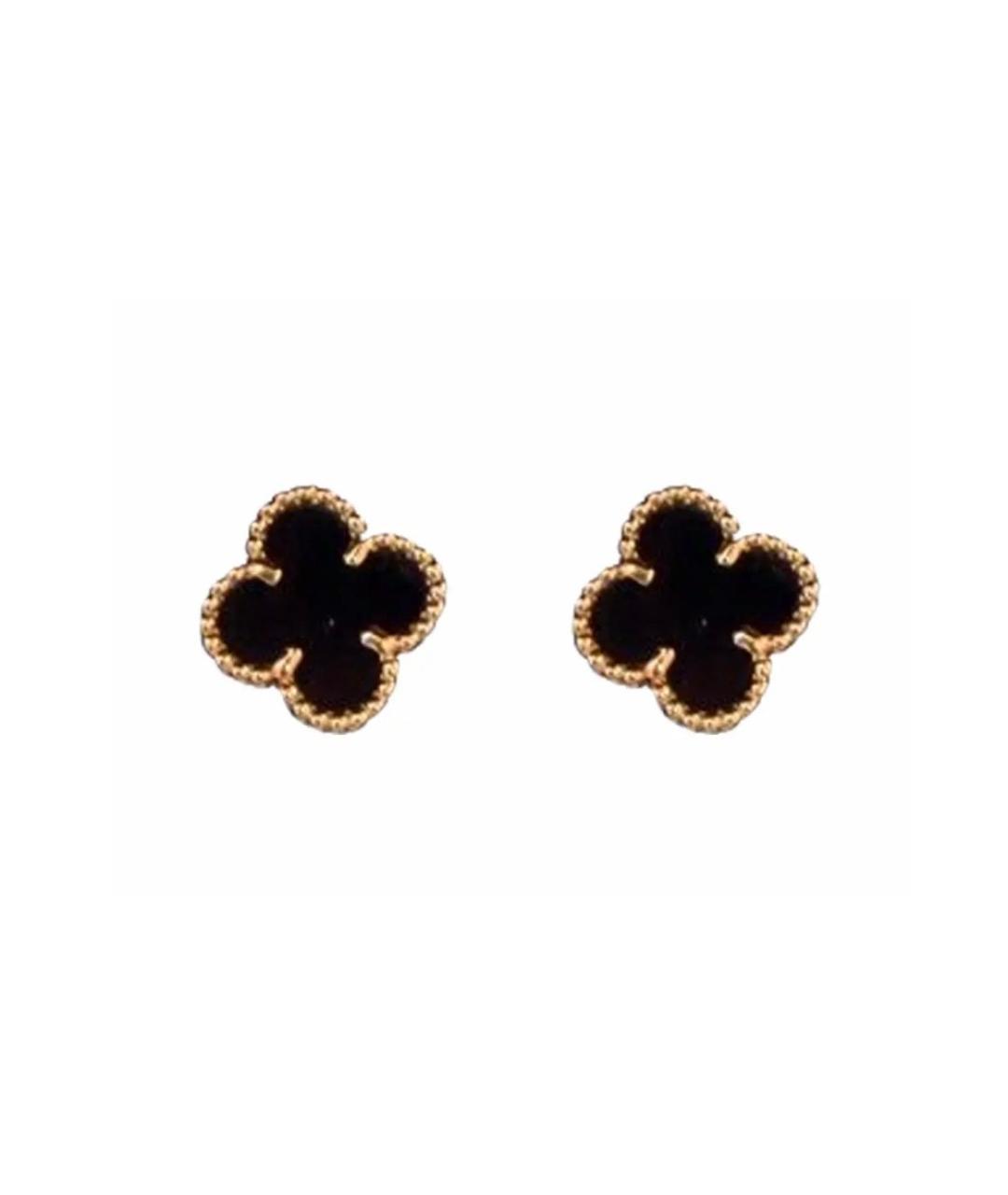 VAN CLEEF & ARPELS Черные серьги из желтого золота, фото 1