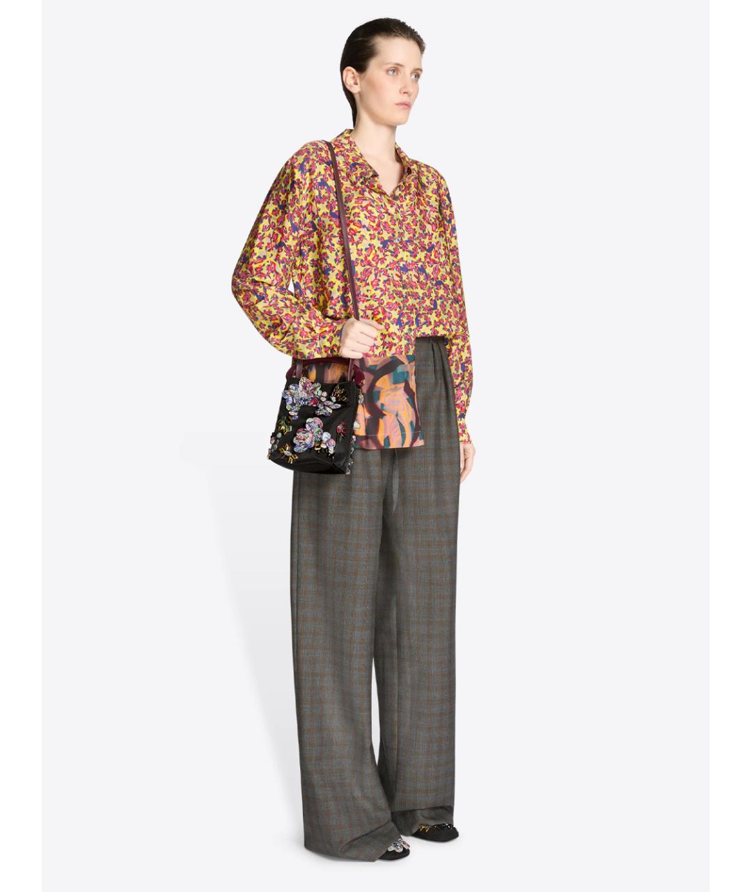 DRIES VAN NOTEN Черная синтетическая сумка с короткими ручками, фото 5