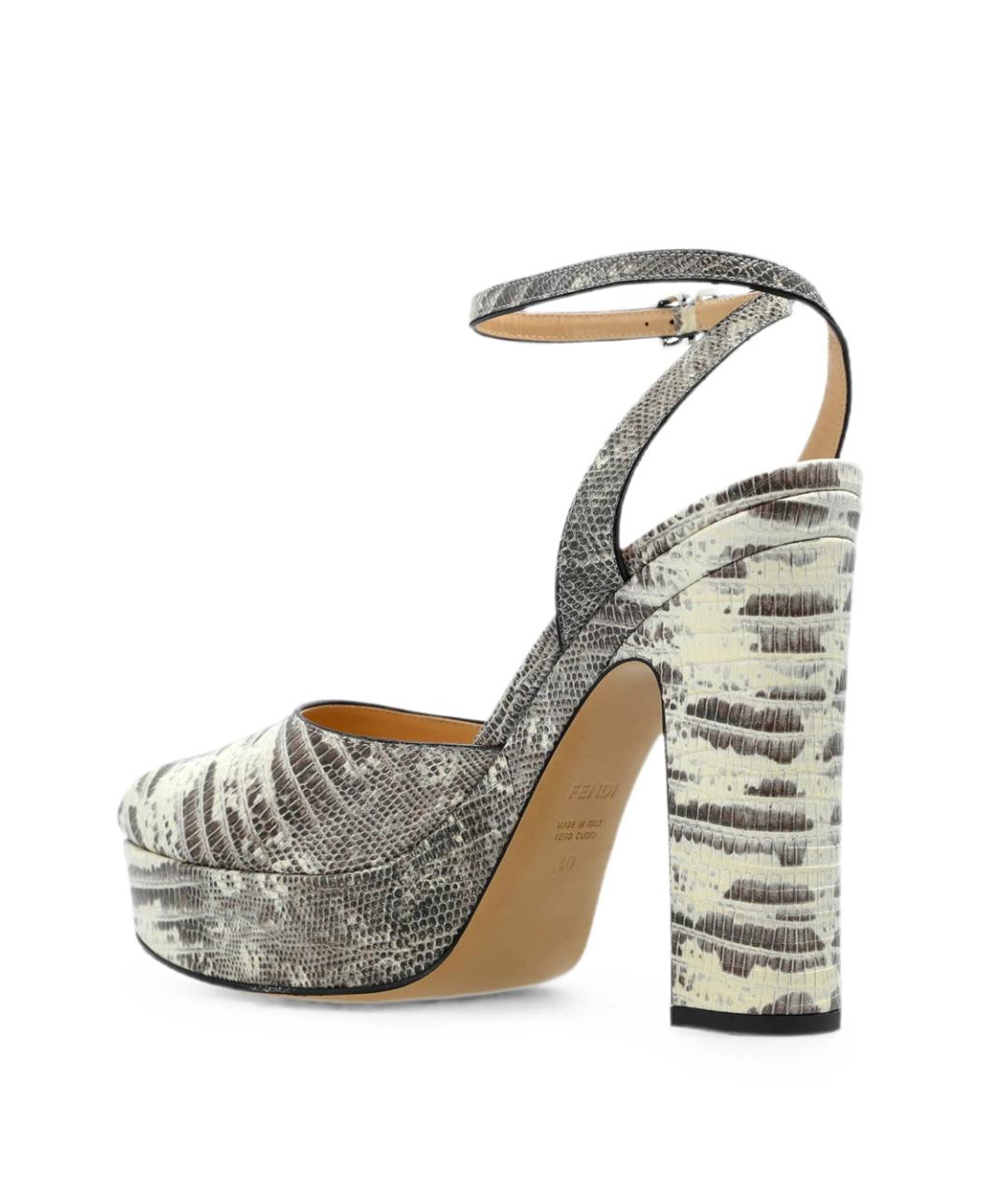 FENDI Мульти кожаные босоножки, фото 3
