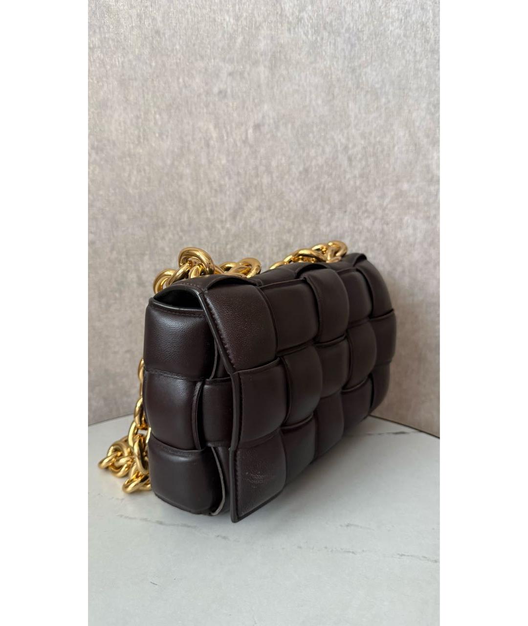 BOTTEGA VENETA Коричневая кожаная сумка через плечо, фото 2