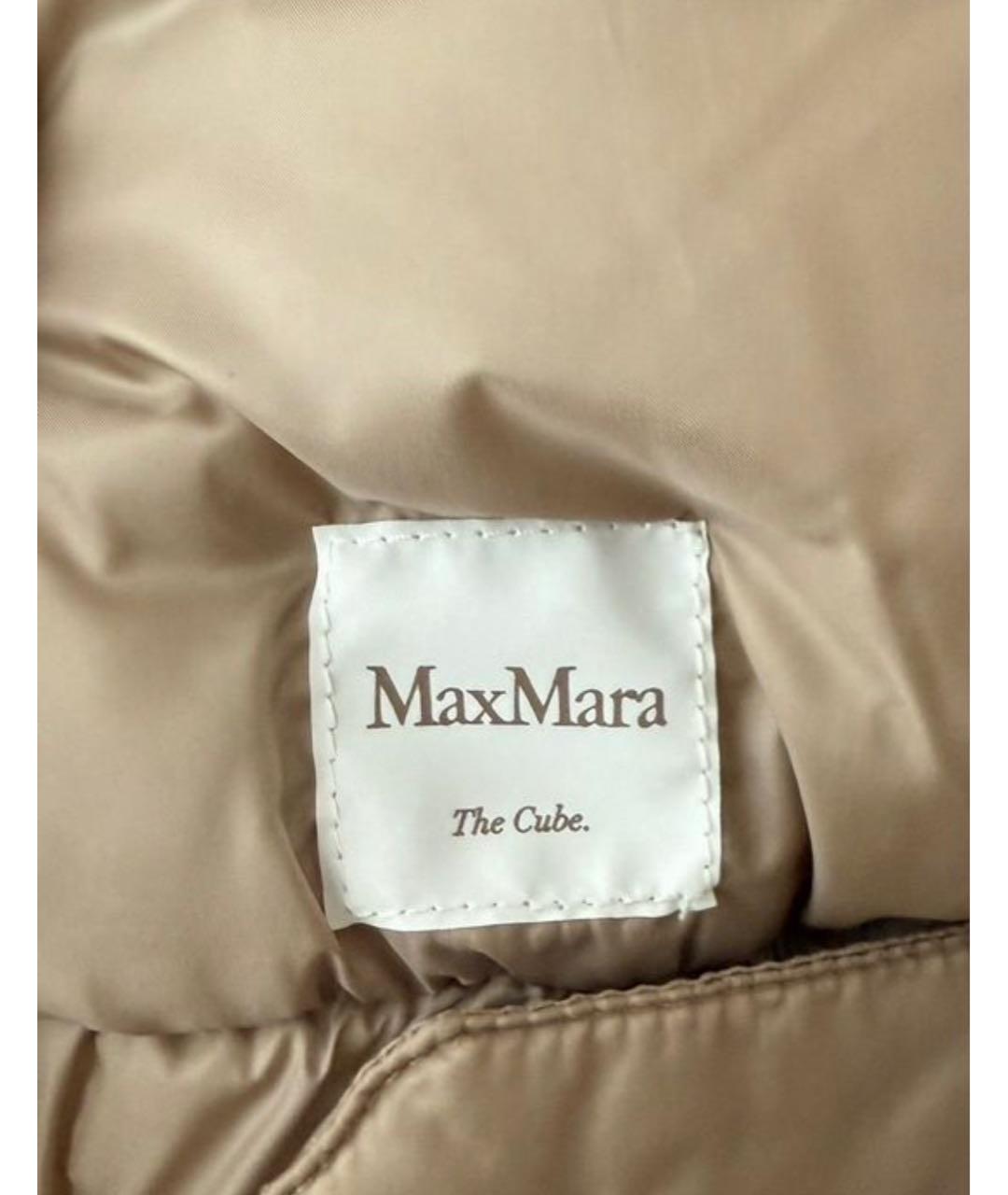 'S MAX MARA Бежевый полиэстеровый пуховик, фото 3