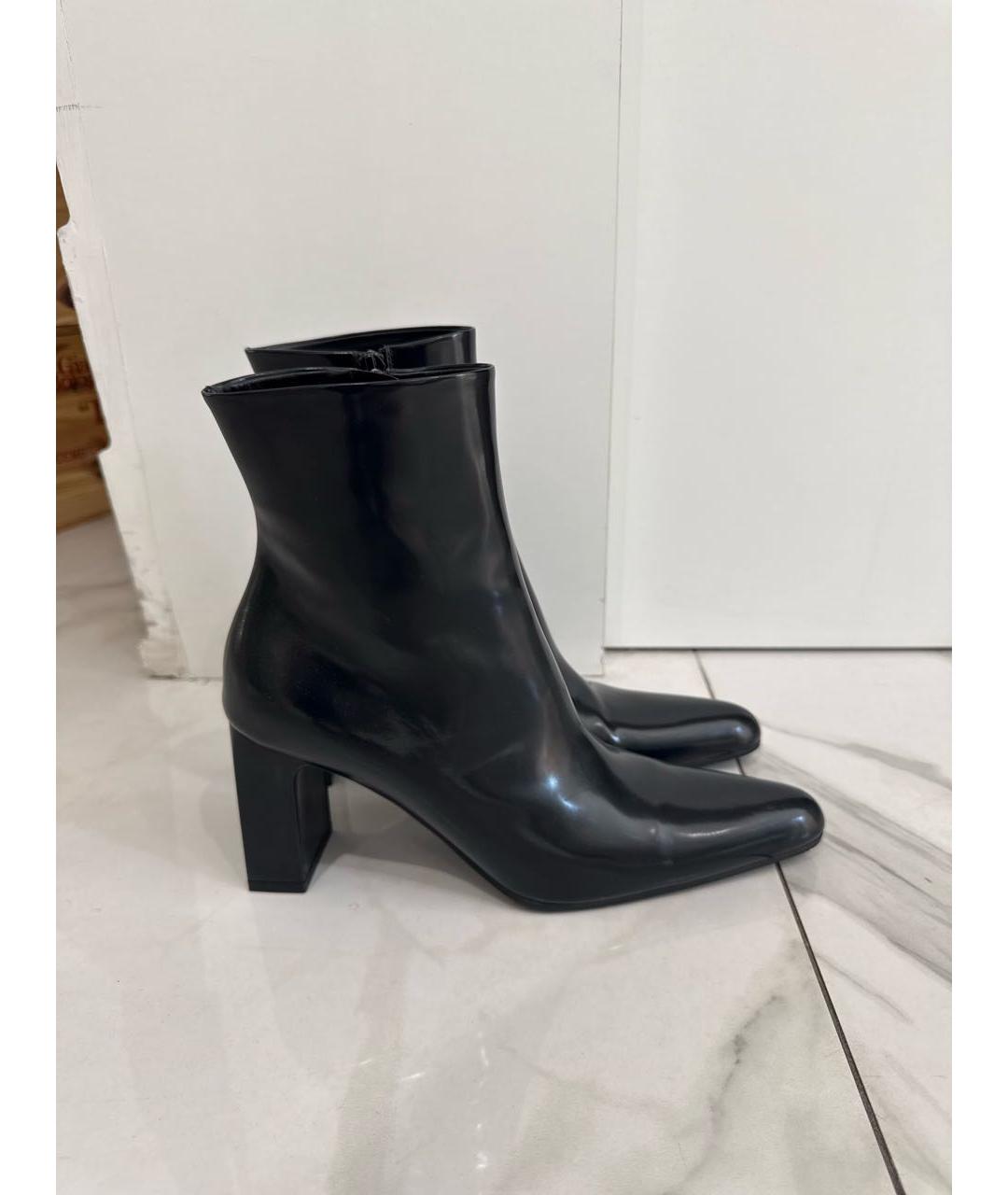 BALENCIAGA Черные ботильоны из лакированной кожи, фото 5