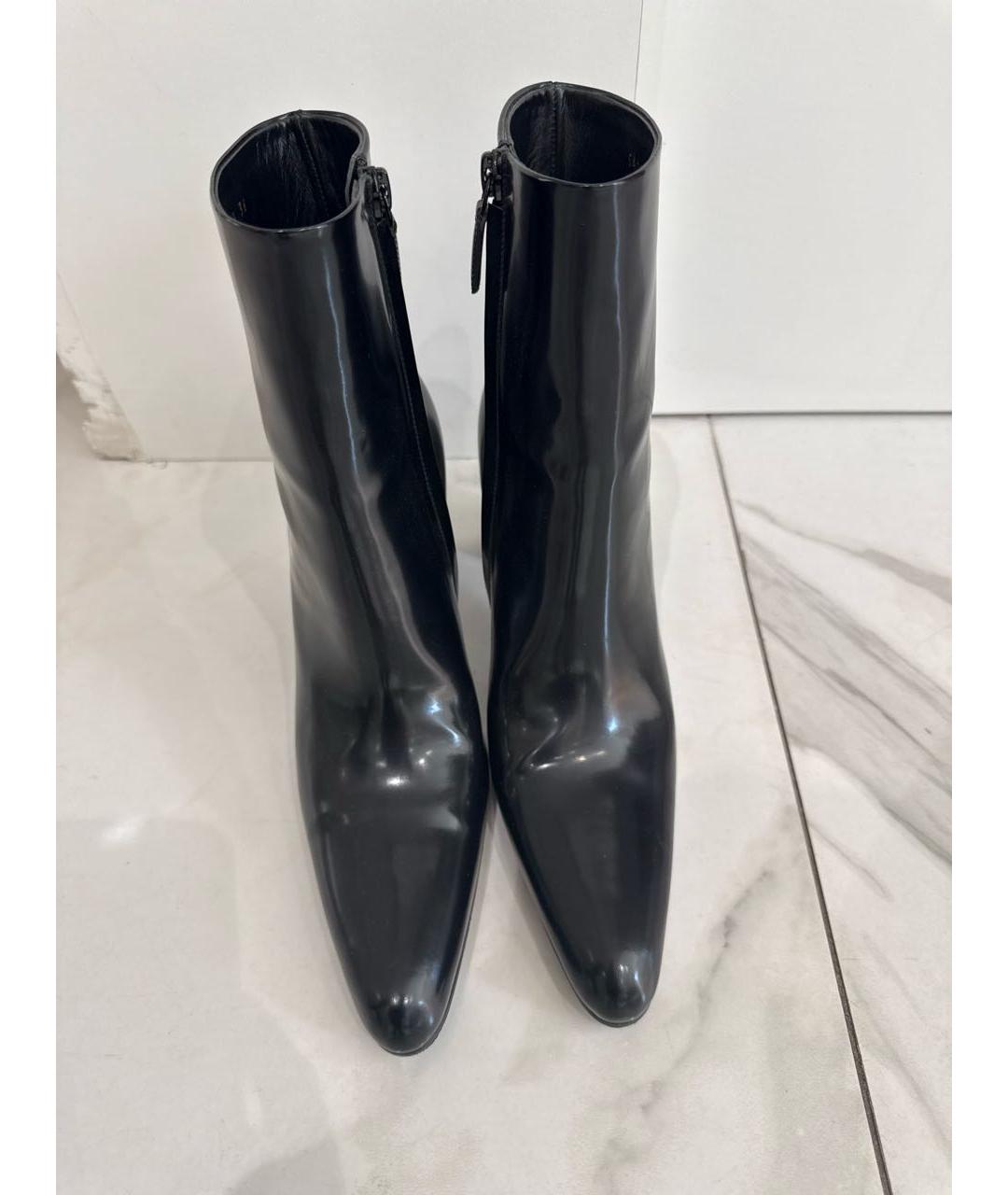 BALENCIAGA Черные ботильоны из лакированной кожи, фото 2