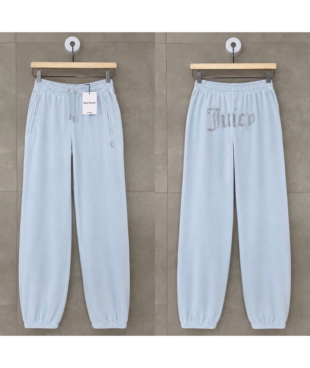 JUICY COUTURE Голубой велюровый спортивные костюмы, фото 4