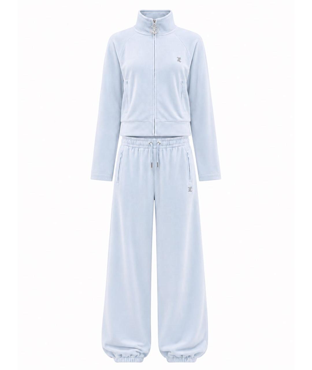 JUICY COUTURE Голубой велюровый спортивные костюмы, фото 1