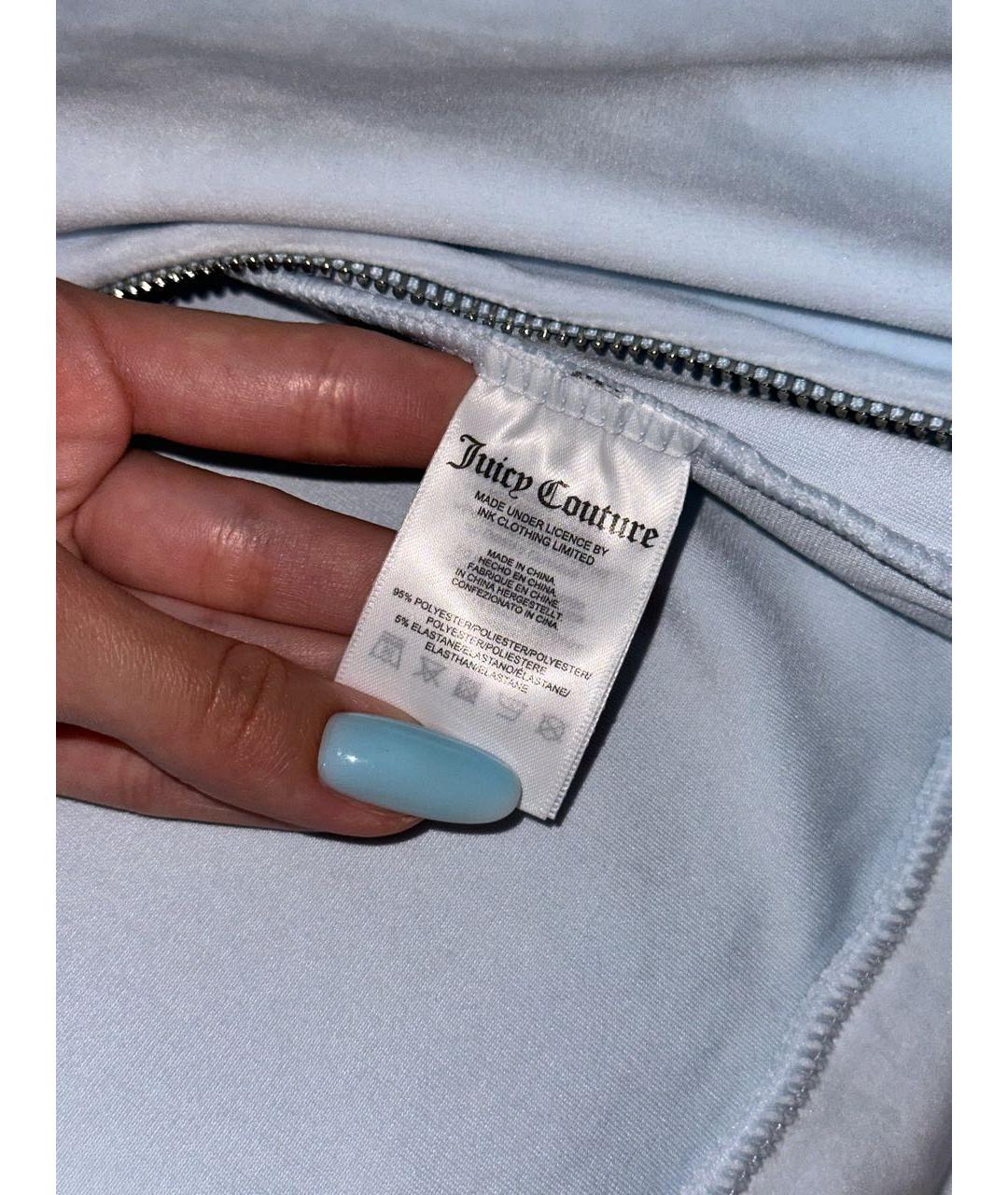 JUICY COUTURE Голубой велюровый спортивные костюмы, фото 7