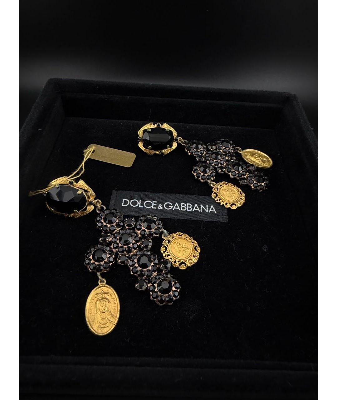DOLCE&GABBANA Черные серьги, фото 6