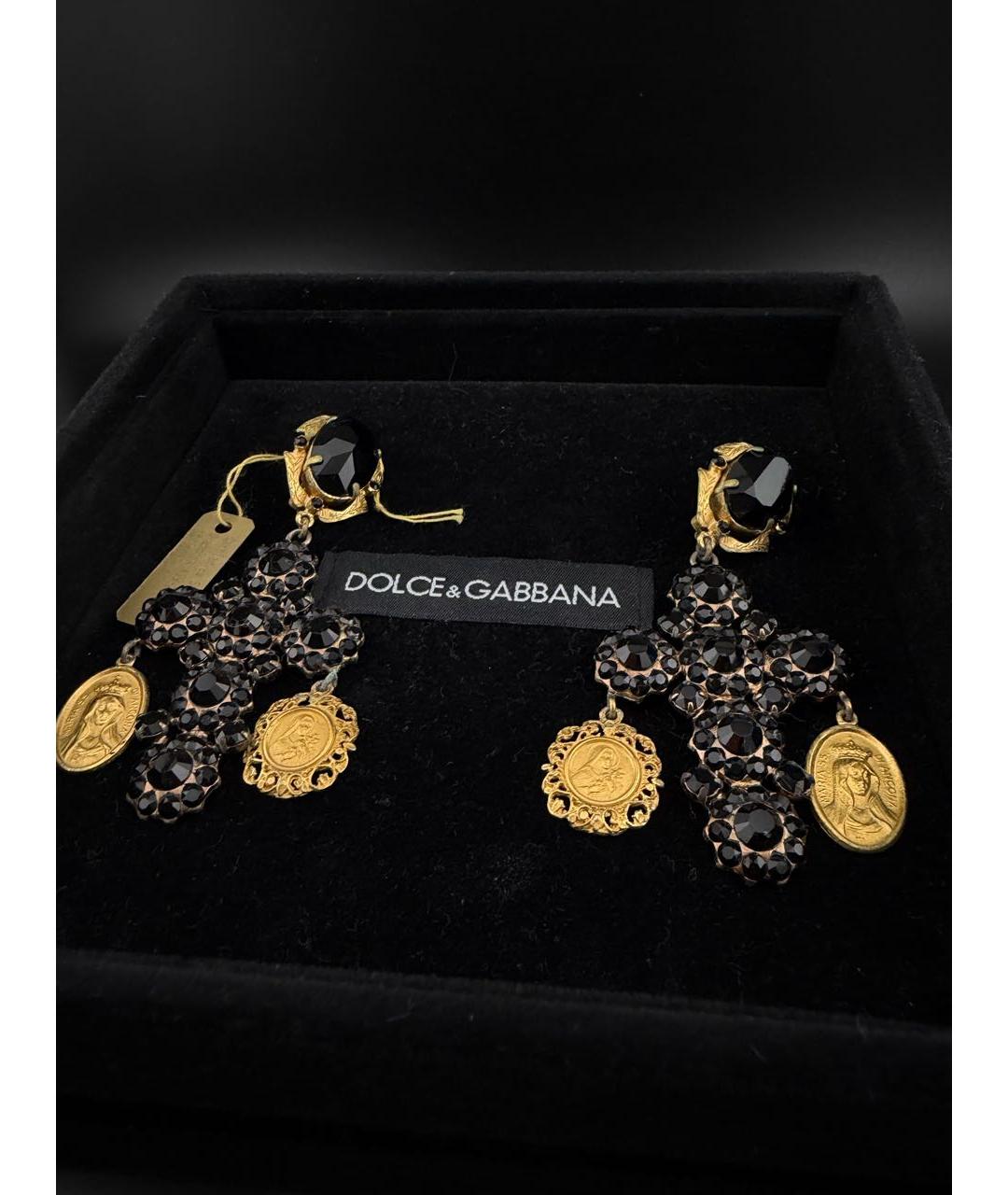 DOLCE&GABBANA Черные серьги, фото 9
