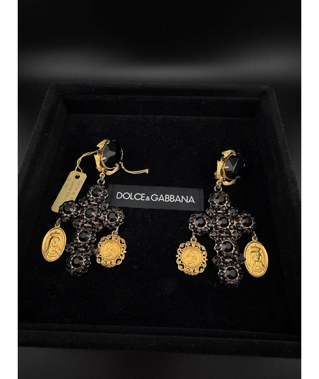 DOLCE&GABBANA Черные серьги, фото 2