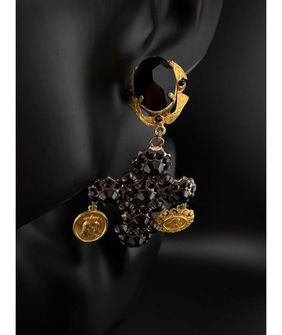 DOLCE&GABBANA Черные серьги, фото 5