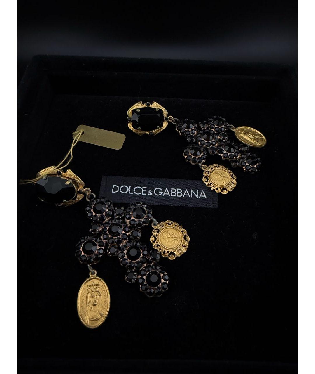 DOLCE&GABBANA Черные серьги, фото 3