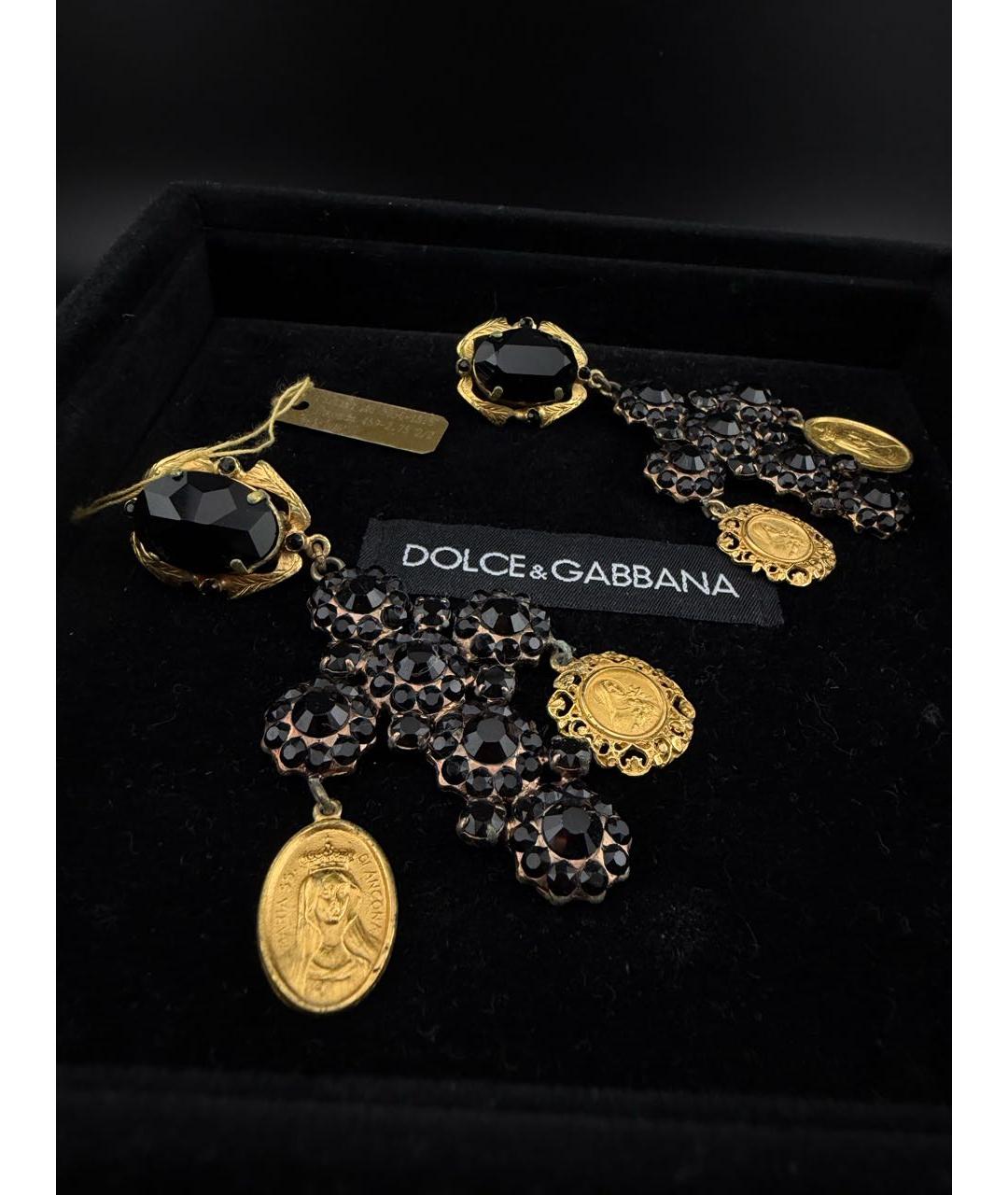 DOLCE&GABBANA Черные серьги, фото 4