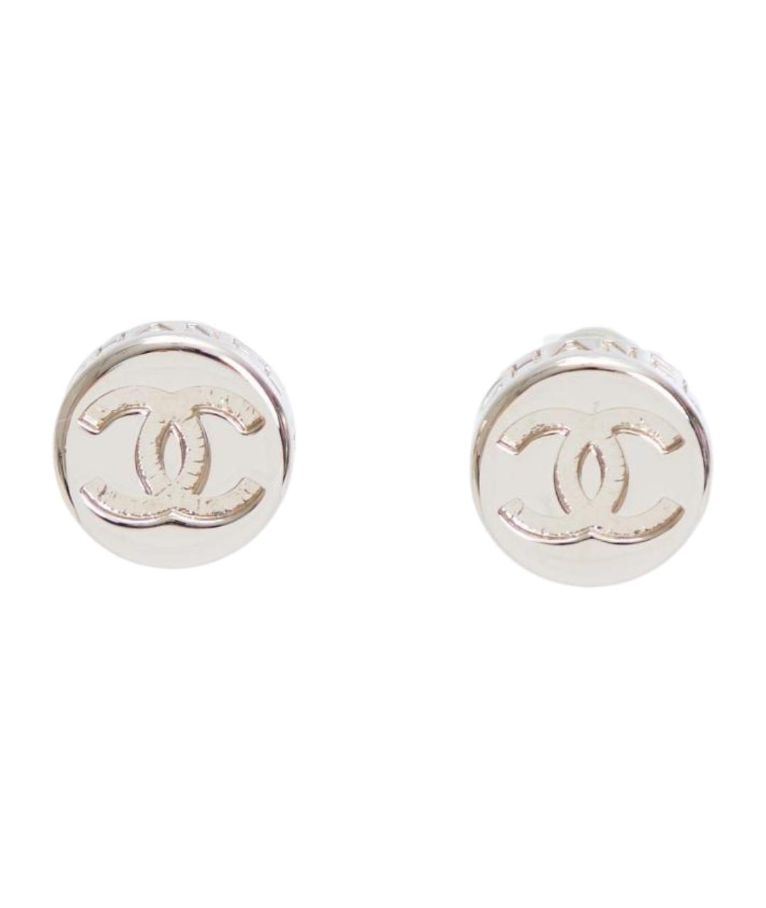 CHANEL Серебряные металлические серьги, фото 1