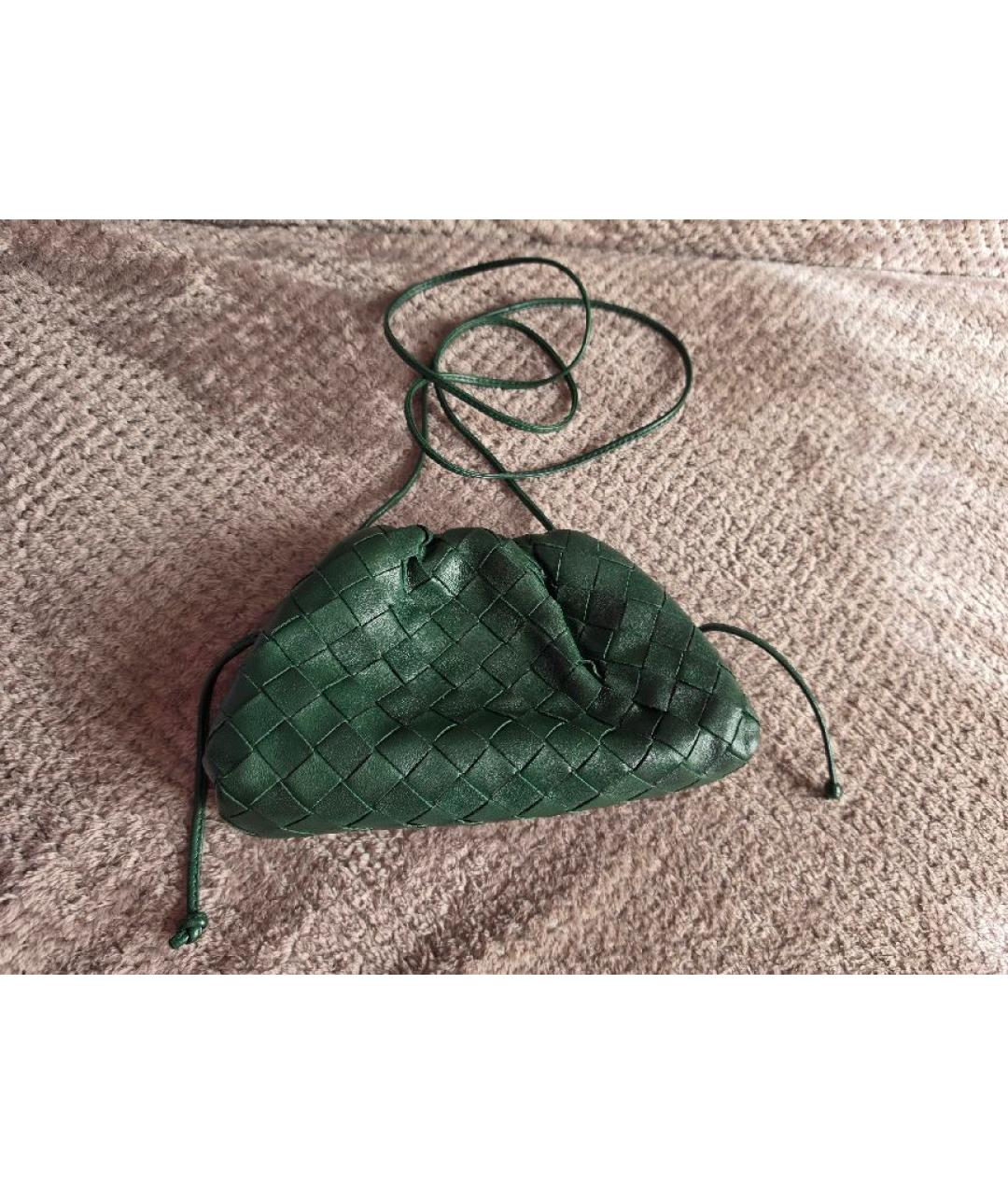 BOTTEGA VENETA Зеленая кожаная сумка через плечо, фото 9