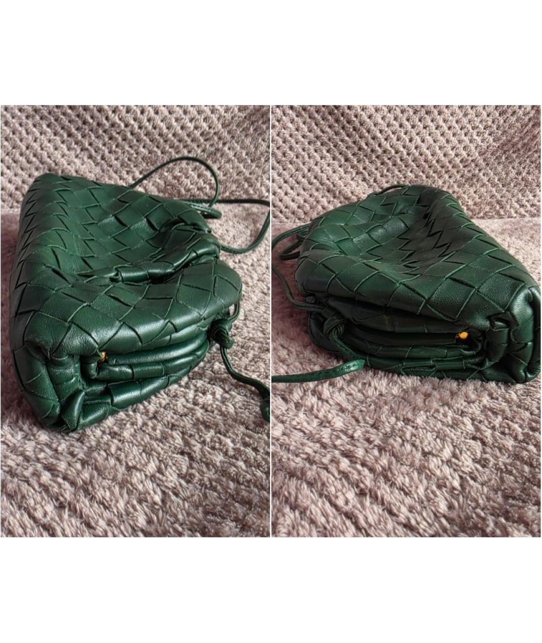 BOTTEGA VENETA Зеленая кожаная сумка через плечо, фото 4