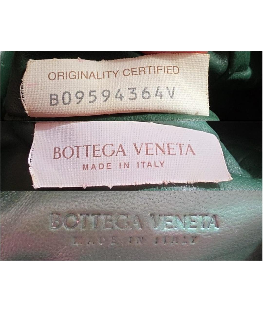 BOTTEGA VENETA Зеленая кожаная сумка через плечо, фото 5