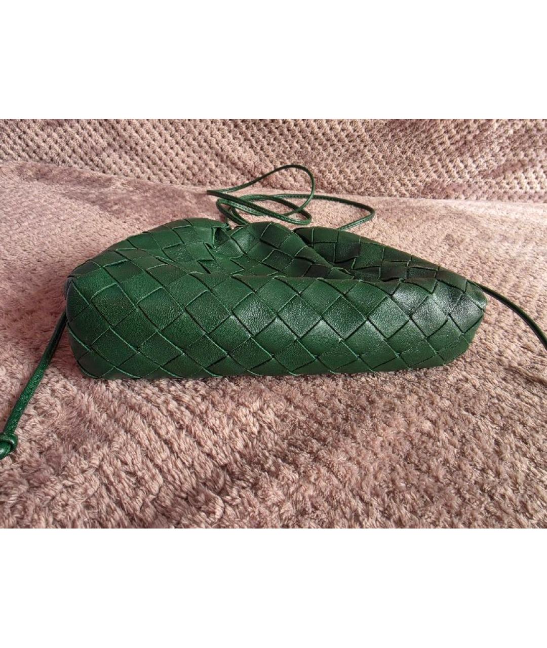 BOTTEGA VENETA Зеленая кожаная сумка через плечо, фото 2