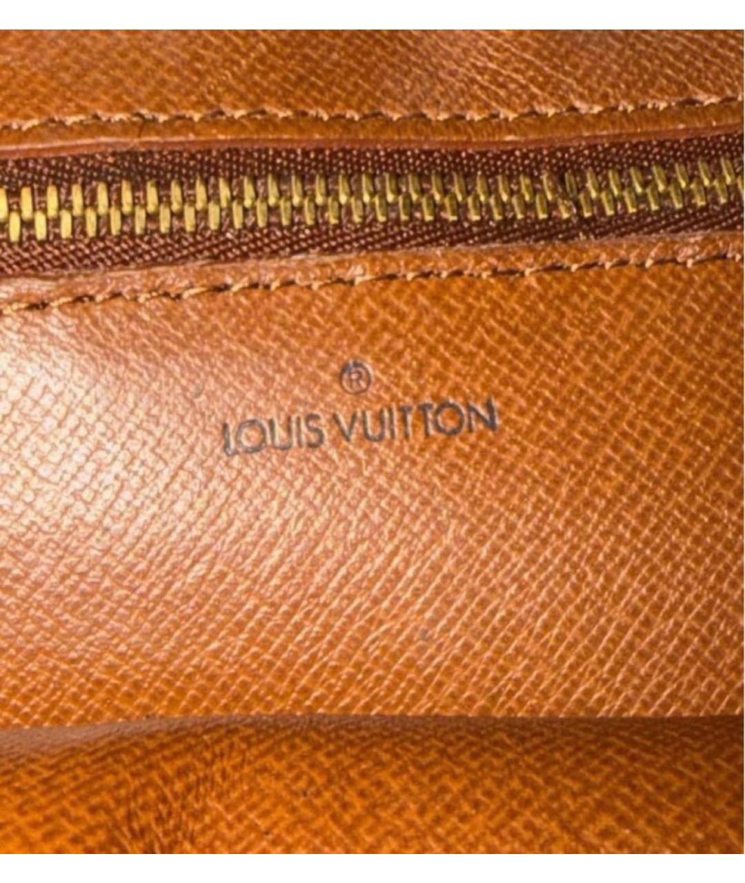LOUIS VUITTON Коричневая кожаная сумка на плечо, фото 5