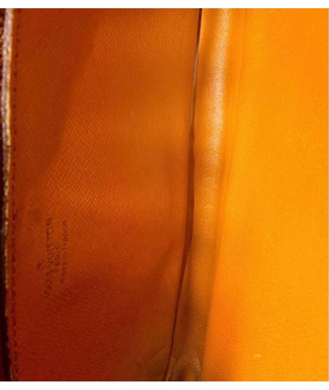 LOUIS VUITTON Коричневая кожаная сумка на плечо, фото 7