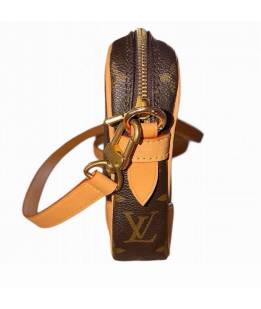 LOUIS VUITTON Коричневая кожаная сумка на плечо, фото 3
