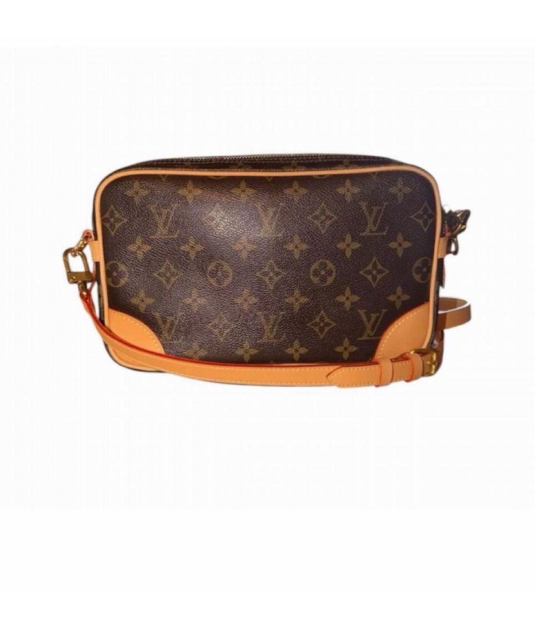 LOUIS VUITTON Коричневая кожаная сумка на плечо, фото 2