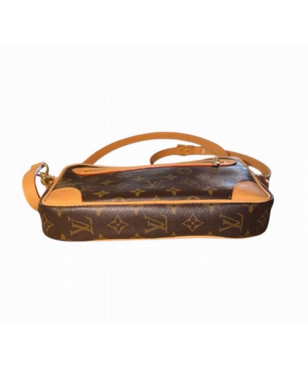 LOUIS VUITTON Коричневая кожаная сумка на плечо, фото 4