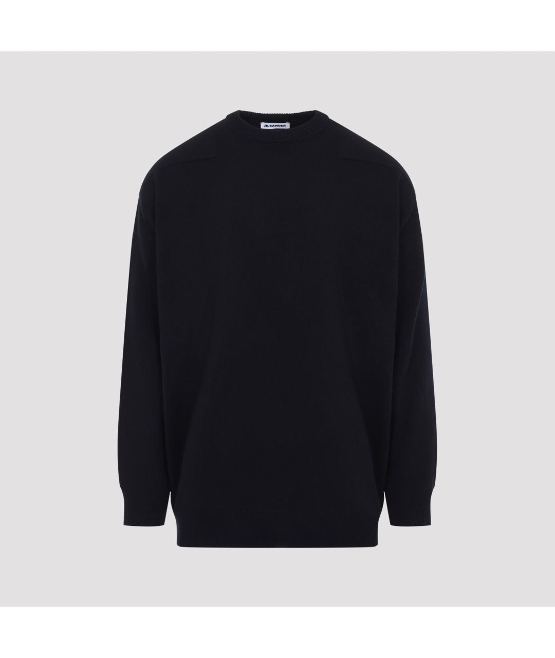 JIL SANDER Темно-синий шерстяной джемпер / свитер, фото 2